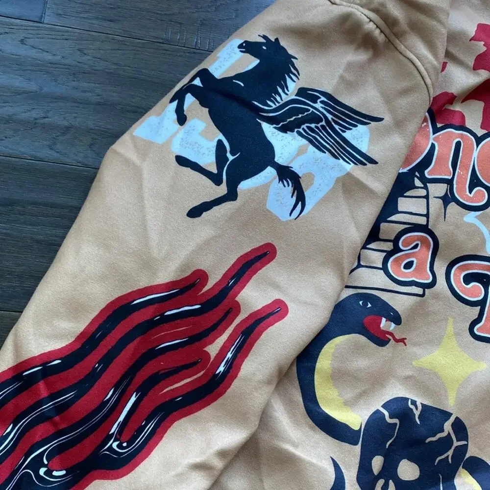 Reason Tan Bomber Jacket with Red and Black Accents - Picture 10 of 11